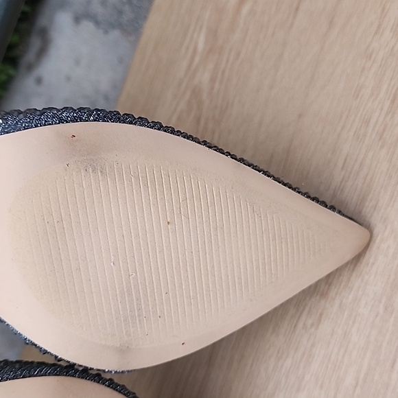 Steve Madden Proper Sequin Studded Gunmetal Silver Heel Size 9 NWOT - Picture 11 of 12